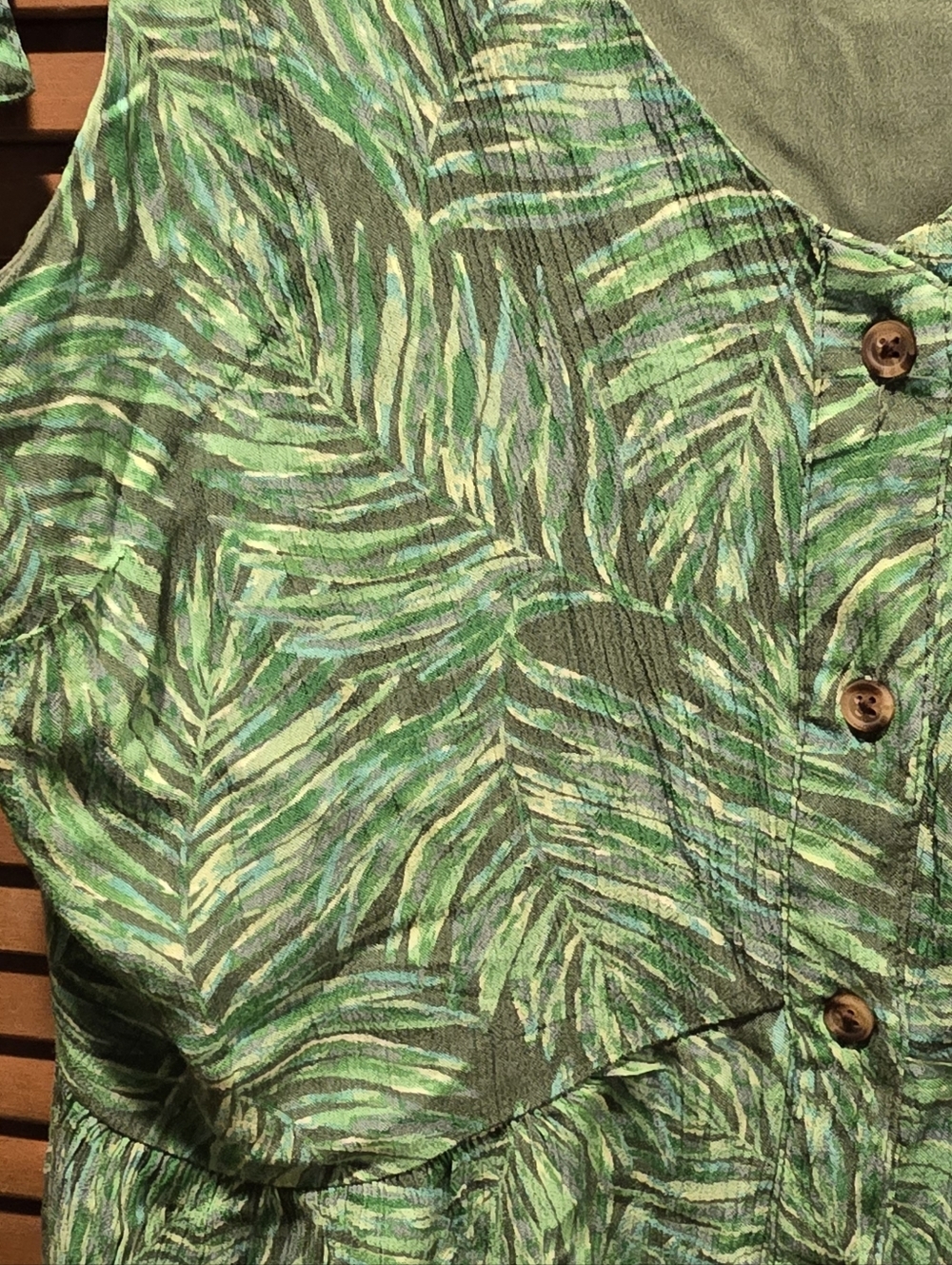 NWT Dip Green Tropical Palm Print Maxi Dress - Size 1X - Picture 8 of 16
